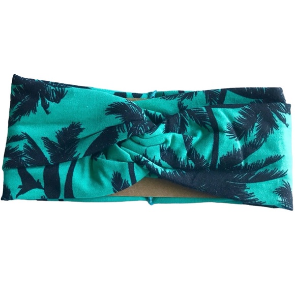 Teal Palm Tree Headband - Picture 1 of 5